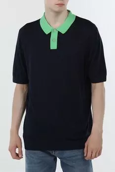 Поло вязаное с контрастными деталями Esprit Casual
