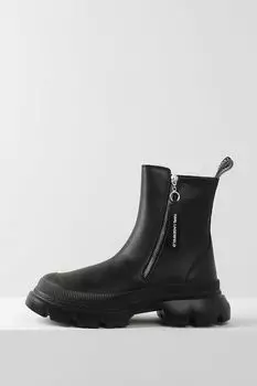 Полусапоги кожаные на массивной подошве Karl Lagerfeld