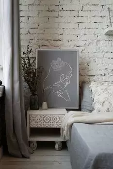 Постер с объемным серебром Flower Gallery 5