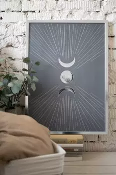 Постер с объемным серебром Moon Gallery 5