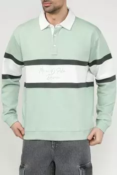 Поло хлопковое с длинным рукавом Marc O'Polo Denim