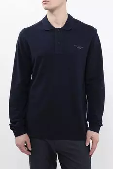 Поло хлопковое с длинным рукавом Marc O'Polo Denim