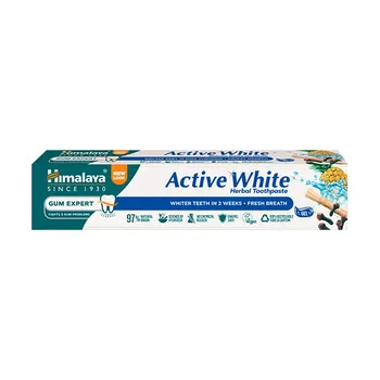Зубная паста Active White Herbal Toothpaste Himalaya, 75 ml