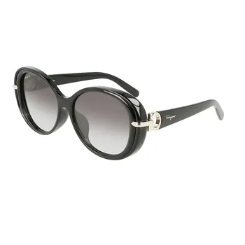 FERRAGAMO овальные солнцезащитные очки унисекс, изготовленные методом литья под давлением