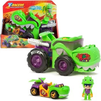 T-Racers T-Rex Mega Wheels Автоматический запуск и набор драйверов