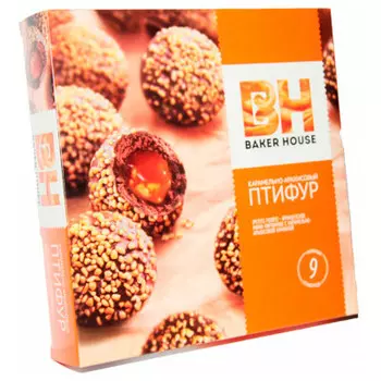 Пирожное птифур 225 г с начинкой карамель с арахисом