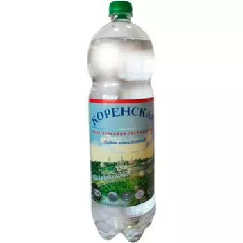 Питьевая вода коренская 1,5л газ пл/б