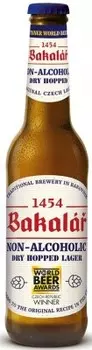 Пиво бакалар 0.33 л 0, 5% б/алк светлое ст/б