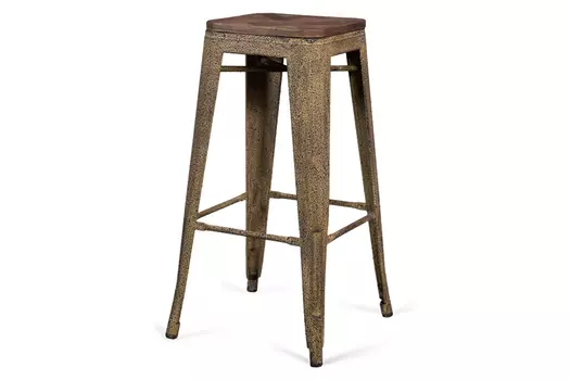 Табурет барный tolix wood (desondo) коричневый 42x76x42 см.