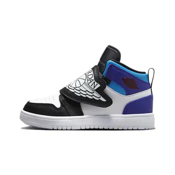 Детские кроссовки Air Jordan Sky Jordan 1 PS Aqua Белый Черный Bright-Concord BQ7197-154 35