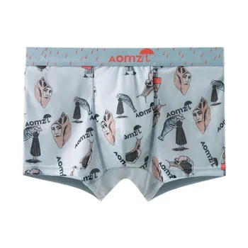 Мужские трусы-боксеры с сетчатым принтом, мужские летние прохладные дышащие четырехугольные короткие трусы-боксеры с головкой L
