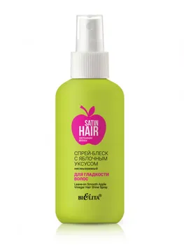 SATIN HAIR Сверкающие волосы Спрей-блеск с яблочным уксусом Belita 150мл