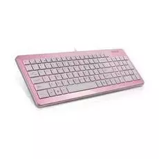 Клавиатура Delux K1500 розово-белая, Ultra-Slim, ММ, USB 6938820410843