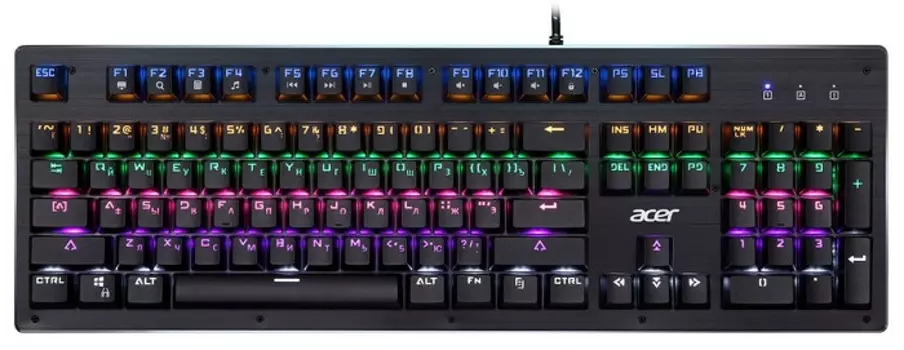 Клавиатура Acer OKW127 ZL.KBDEE.00H механическая черный USB for gamer LED
