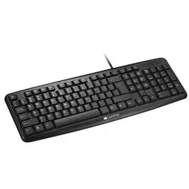 Клавиатура Canyon KB-1 CNE-CKEY01-RU черный, проводная, влагоотталкивающая, 104 клавиши, раскладка EN/RU