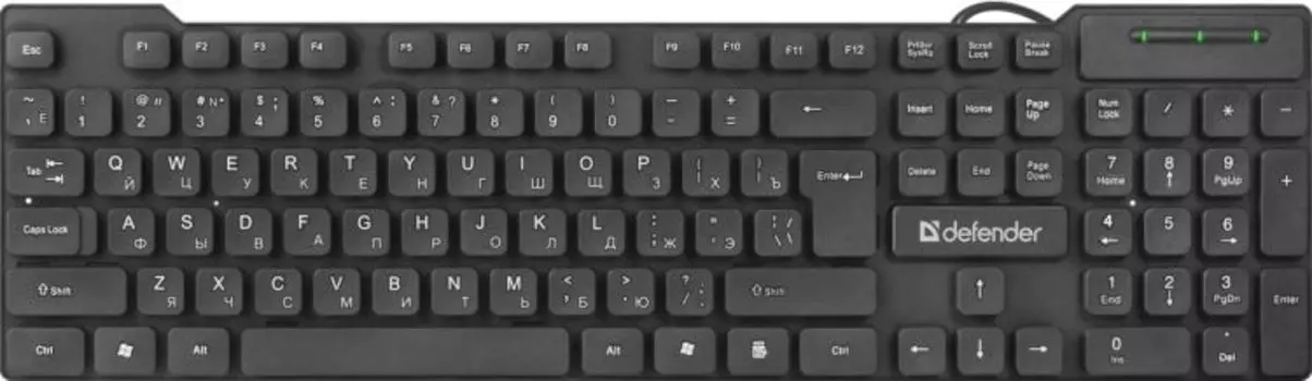 Клавиатура Defender Element HB-190 45190 черная, USB, 104 клавиши