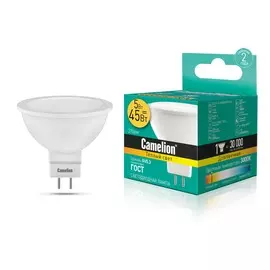лампа светодиодная camelion 12041 gu5.3 5вт 3000к