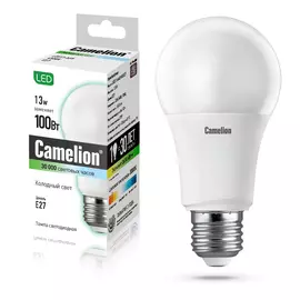 лампа светодиодная camelion e27 led13-a60/845 13вт 4500k
