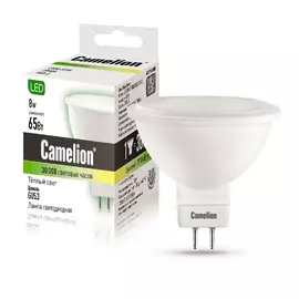 лампа светодиодная camelion gu5.3 led8-s108/830/ 8вт