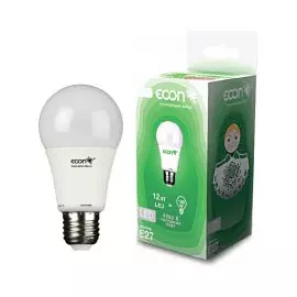 лампа светодиодная econ led a 12вт e27 3000k a60