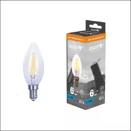 лампа светодиодная econ led cn 6вт e14 4200k b35
