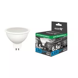 лампа светодиодная econ led mr 6,5вт gu5.3 4200k 220v es