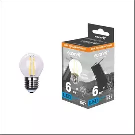 лампа светодиодная econ led p 6вт e27 4200k p45