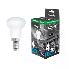 лампа светодиодная econ led r39 4вт e14 4200k es