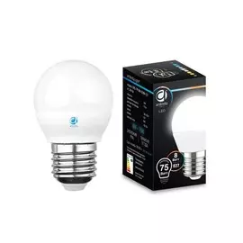 лампа светодиодная led b45-pr 8w e27 3000k (75w)