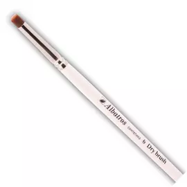 Кисть синтетика №6 трафаретная Альбатрос "Dry brush" бронза, короткая ручка