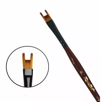 Кисть синтетика №8 "двузубец" Roubloff "22RB" короткая ручка