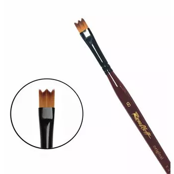 Кисть синтетика №8 "рельеф горизонтальная" Roubloff "21RB" короткая ручка