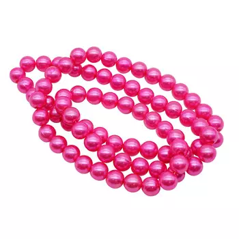 Бусы на нитке 0404-0256 (B30 ярко-розовый)