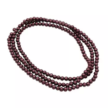 Бусы на нитке 4мм, 0404-0003 (B33 коричневый)