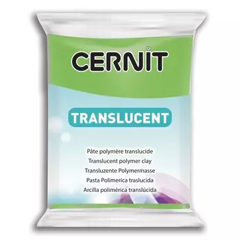 CE0920056 Пластика полимерная запекаемая 'Cernit 'TRANSLUCENT' прозрачный 56 гр. (605 зеленый лимон)