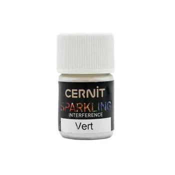 CE6110005 Мика-порошок (слюда) Interference/проявляющийся 'SPARKLING POWDER' 5 гр. Cernit (600 vert/зеленый)