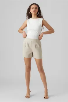 Льняные шорты Vero Moda, серый