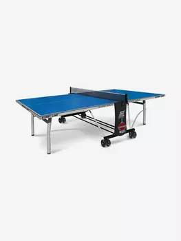 Теннисный стол всепогодный, для улицы, дачи, Start Line Top Expert Outdoor 6 профессиональный, с встроенной сеткой и колесами, Синий