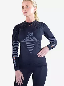 Термокофта женская X-BIONIC ENERGIZER 4.0 SHIRT ROUND NECK LG SL, Черный