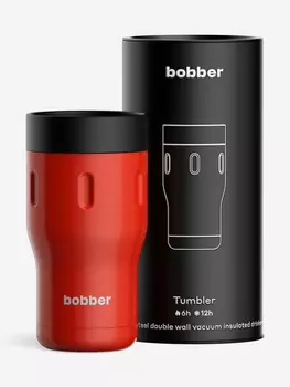 Термокружка вакуумная BOBBER Tumbler 350 мл, крышка 360, тепло до 6 часов, красный, Красный