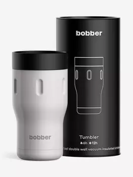 Термокружка вакуумная BOBBER Tumbler 350 мл, крышка 360, тепло до 6 часов, серый, Серый