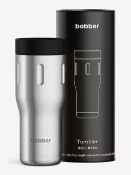 Термокружка вакуумная BOBBER Tumbler 500 мл, крышка 360, тепло до 8 часов, матовый, Серебряный