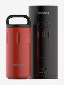 Термокружка BOBBER Bottle с ручкой 590 мл, тепло до 8 часов, красный, Красный