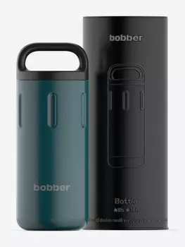 Термокружка BOBBER Bottle с ручкой 590 мл, тепло до 8 часов, темно-бирюзовый, Синий
