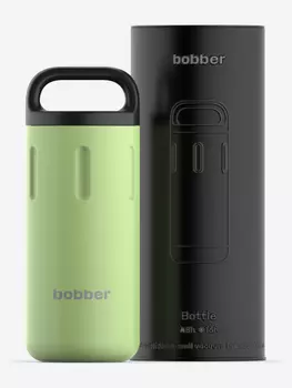 Термокружка BOBBER Bottle с ручкой 590 мл, тепло до 8 часов, мятный, Зеленый