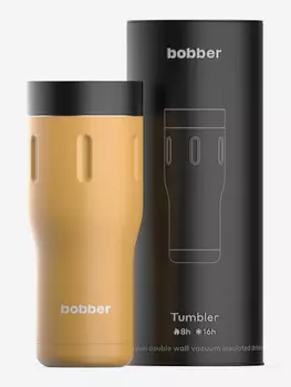 Термокружка вакуумная BOBBER Tumbler 470 мл, крышка 360, тепло до 8 часов, оранжевый, Оранжевый