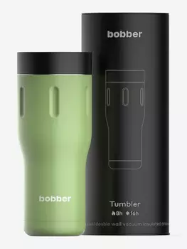 Термокружка вакуумная BOBBER Tumbler 470 мл, крышка 360, тепло до 8 часов, мятный, Зеленый