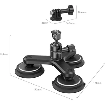 Шаровая голова с магнитной присоской SmallRig 4468 Triple Suction Cup для экшн-камеры
