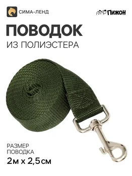 Поводок 2 м 2.5 см, зеленый