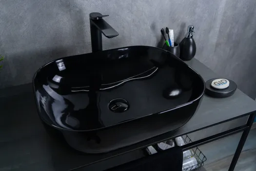 Накладная раковина Gid 50 BL1302 черная глянцевая